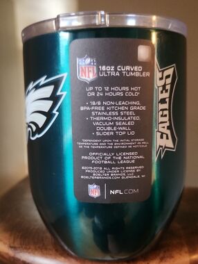 NFL Philadelphia Eagles Teal Metallic Insulated Tumbler